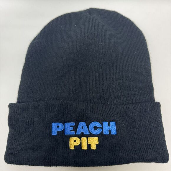 Peach Pit Band VIP Beanie Hat Black - Picture 1 of 2